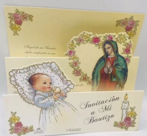 24 Invitaciones De Bautizo Español Bautizo Niño/Niña Bautizo Invitaciones - Imagen 1 de 6