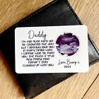 Personalised Metal Wallet Card Fathers Day From The Bump Gift Daddy Scan Photo