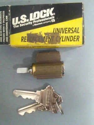 Perilla de cilindro de repuesto universal U.S.Lock de calidad vintage # US1599 WR3 26D Foto 1 de 3