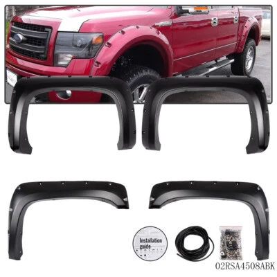 Apto para 07-14 Chevy Silverado 1500 2500/3500HD Bolsillo Remache Rueda Guardabarros Llamaradas Foto 1 de 4