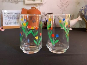 Par de vasos pequeños vintage Libbey Jubilee Tulipán 3,75" - Imagen 1 de 7