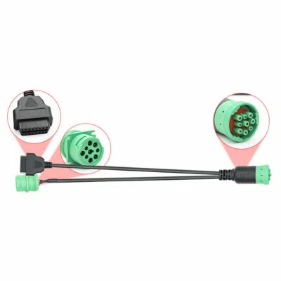 Cable de diagnóstico para camión J1939 9P macho 9PIN hembra y 16P hembra conector obd2/K1 Foto 1 de 4