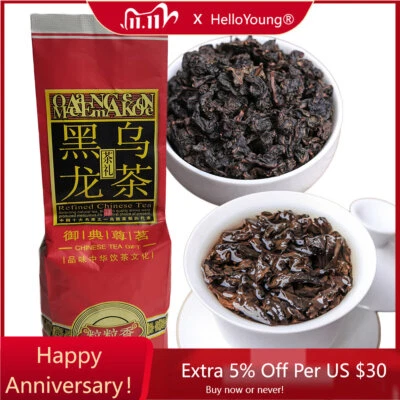 250g Schwarzer Oolong Tee Lose Leaf Bagged Chinesischer Tee Gesundes Abnehmen - Bild 1 von 4