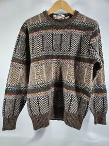 L'uomo - 100% Virgin Wool Sweater - Made In Italy - Size Large - Picture 1 of 9
