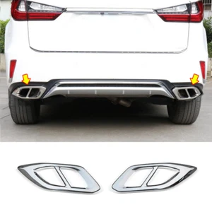 For Lexus RX350 450H 2016-2019 Chrome Exhaust Muffler Tail Tip Pipe frame cover - Picture 1 of 9