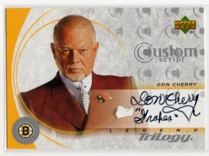 2003 2003-04 Upper Deck Trilogy Scripts #CSDC Don Cherry Grapes Boston Bruins - Picture 1 of 2