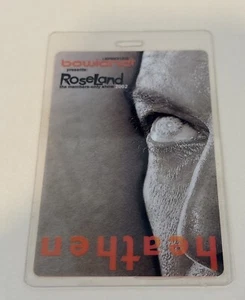 David Bowie 2002 Heathen Concert Tour Roseland Laminated Backstage Pass - Picture 1 of 2