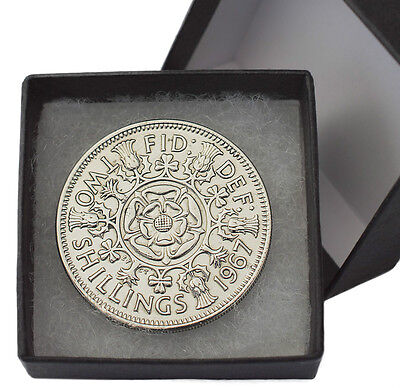 Boxed Highly Polished Florin Birthday Coin Choice Of Date 1947-1967 Free Post • 3.59£