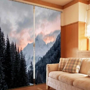 Greater Khingan Range 3D Blockout Photo Print Curtain Fabric Curtains Window - Picture 1 of 10
