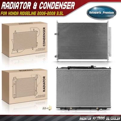 Radiator & AC Condenser Cooling Kit for Honda Ridgeline 06-08 3.5L Auto Trans. - Imagem 1 de 4