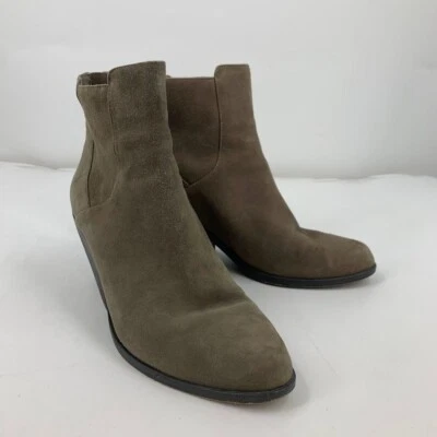 Botines Eileen Fisher para mujer de gamuza con tacón apilado al tobillo talla 8,5 Foto 1 de 4