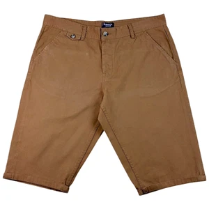 Kangol Shorts Men's UK Size XXL Tan Embroided Summer Button Down Embroided Logo - Picture 1 of 13