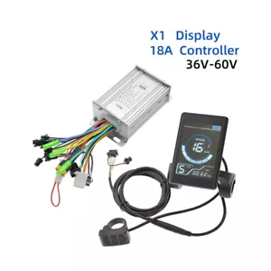 E-Bike 36V/48V/60V 18A Controller+X1 LCD Display for 350W-450W Brushless Motor - Picture 1 of 6