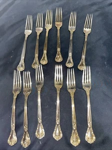 Godinger Grand Master Gold Plated Flatware 12 Pc Dinner Forks - Picture 1 of 2