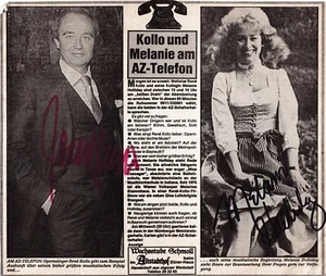 Foto firmada doble soprano RENE KOLLO tenor y MELANIE HOLLIDAY - Imagen 1 de 1