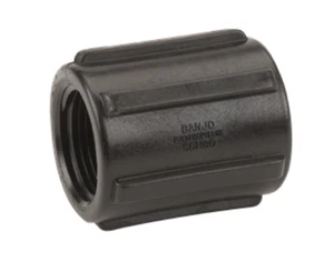 Banjo Threaded Polypropylene Pipe Coupling, 3/4" NPT Female - CPLG075 - Picture 1 of 5