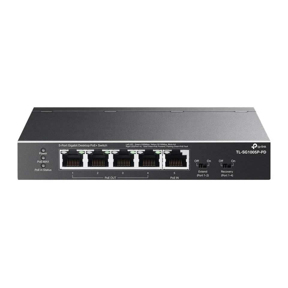 TP-LINK 5-port Gigabit Desktop PoE+ Switch with 1 PoE++ In port & 4 PoE+Out port - Image 1 of 1