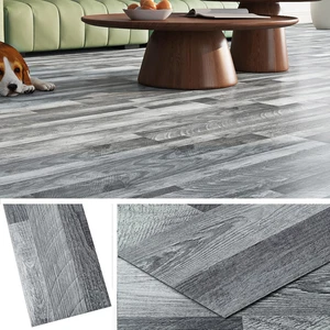 Pavimento Adesivo PVC Effetto Legno Grigio 90X15Cm Parquet Laminato Adesivo 36-P - Foto 1 di 12