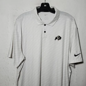Colorado Buffaloes Shirt Mens XL White Gray NCAA Football Nike Dri-FIT Polo - Picture 1 of 13
