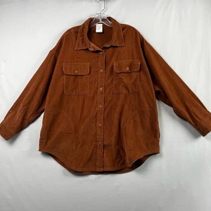 Offline By Aerie Shirt Womens Large Oversized Corduroy Shacket Snap Up Relaxed - Picture 1 of 15