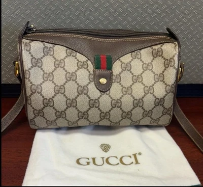 Vintage Gucci Sherry Line Shoulder Bag Brown from 1980s With Dust Bag - Image 1 of 4