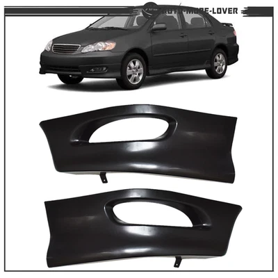 Kit de alerón divisor de labios de parachoques delantero negro de 2 piezas para Toyota Corolla 05-08 Foto 1 de 4