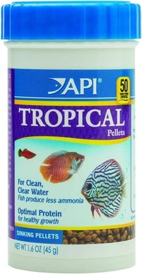 API PELLETS TROPICALES Pellets de hundimiento Comida para peces Contenedor de 1,6 onzas (Paquete de 1) Foto 1 de 3