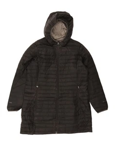 EDDIE BAUER Womens Hooded Padded Coat UK 18 XL Black Polyester CX80 - Picture 1 of 3