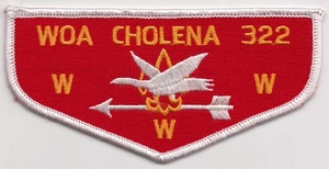 ORDEN DE LA SOLAPA DE FLECHA - WOA CHOLENA - LODGE #322 - S16H? - Imagen 1 de 1