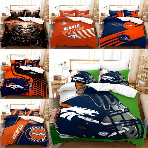 Denver Broncos 3Pcs Bedding Set Fans Duvet/Comforter Cover Pillowcases Gift Cover