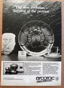 1982 anuncio impreso -Arcoroc cristalería flor vajilla página de publicidad vintage - Imagen 1 de 2