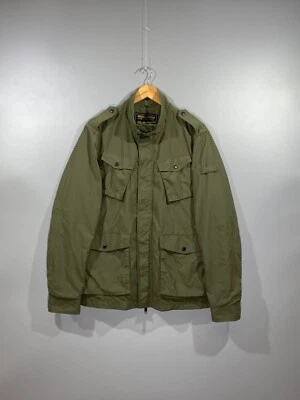 WOOLRICH Men's Light Olive Green Multipocket M-65 Field Logo Jacket Size US M - Image 1 of 4