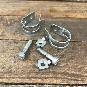 Vintage Brake Lever Clamps Pair Mount Drop Bar Nut 23.5 mm 1980s Screw - Picture 1 of 11