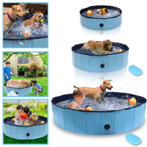 Hundepool kleine Hunde und Katzen Swimmingpool PVC Planschbecken 3 Größen - Bild 1 von 14