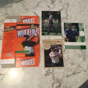MINI CAJA WHEATIES 75 ANIVERSARIO TIGER WOODS Y 3 TARJETAS DEPORTIVAS COLECCIONABLES - Imagen 1 de 1