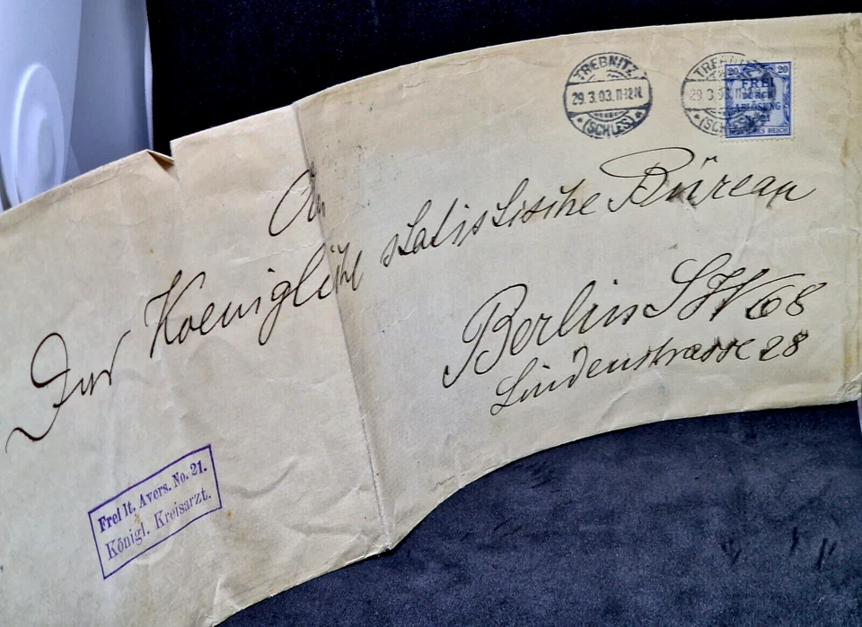 Alemania 1903 - Reich Alemán - Cubierta Usada - Sello Oficial Foto 1 de 4