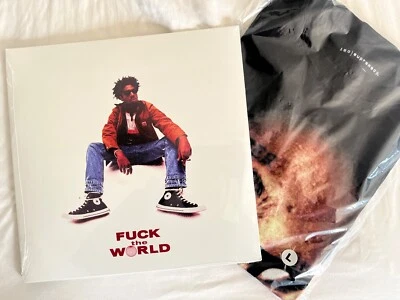 SEALED Brent Faiyaz – Fuck The World LP (LTD ED Red Vinyl) + FTW 5 Year Face Tee - Image 1 of 4