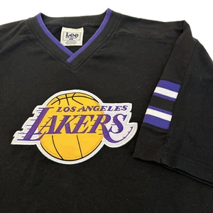 VTG Los Angeles Lakers Sweatshirt Mens Short Sleeve V Neck Pullover Lee Sport LG - Picture 1 of 10