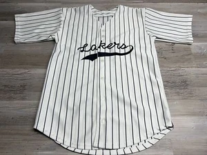 Lake Superior State Lakers Baseball Jersey Sz M White Pinstripe #2 Michigan - Picture 1 of 7