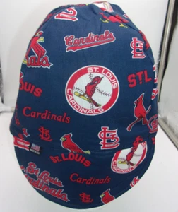 MLB St Louis Cardinals bl Custom Made Construction Welder Pipe-fitter Biker Hat - Picture 1 of 3