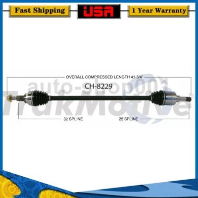 Eje delantero derecho CV eje articulado para Chrysler Town & Country 3,3 L 2010 2009 2008 Foto 1 de 2