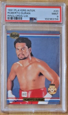 1991 Players International Ringlords U.K. Roberto Duran #20 PSA 9 - Image 1 of 2