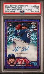 2023 TOPPS CHROME UPDATE GRANT ANDERSON RC AUTO PURPLE SPECKLE /299 PSA 9 - Picture 1 of 2
