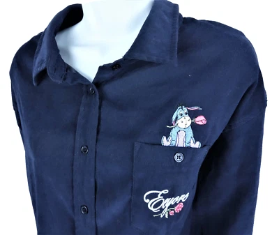 1X Camisa Disney Eeyore Azul Botón Frontal Mujer  Foto 1 de 4