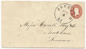 US Star Die Cover Used in CSA Jackson, MS April 4 (1861) VF - Bild 1 von 2