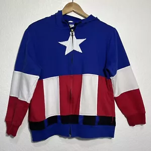 Marvel Captain America Mask Hoodie YOUTH L Super Heroes Movies Batman - Picture 1 of 9