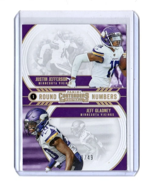 2020 Contenders Round Numbers Prizm Justin Jefferson & Jeff Gladney RC #'d 20/49 - Image 1 of 1