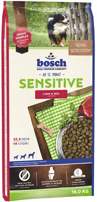 BOSCH Sensitive Hundefutter Trockenfutter mit Lamm & Reis - 15 kg - Bild 1 von 4