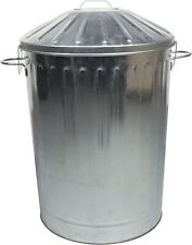 Home Garden Rubbish Waste Dustbin Galvanised Metal Bin  Animal Storage 90L Liter