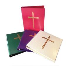 Ceremonial Binder with Cross Design - Set of 4 Size:8-1/2 x 11" H, 1" Spine